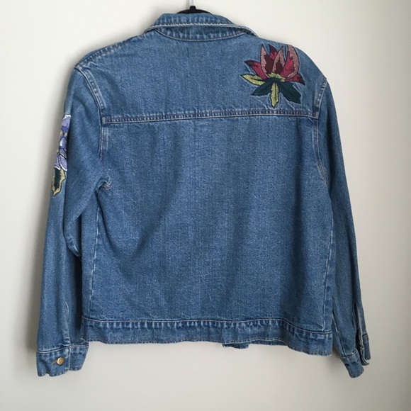 Honey Punch Embroidered Denim Jacket Sz Small - Picture 2 of 7